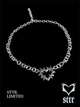 Load image into Gallery viewer, Thorny Heart on Handmade Chain
