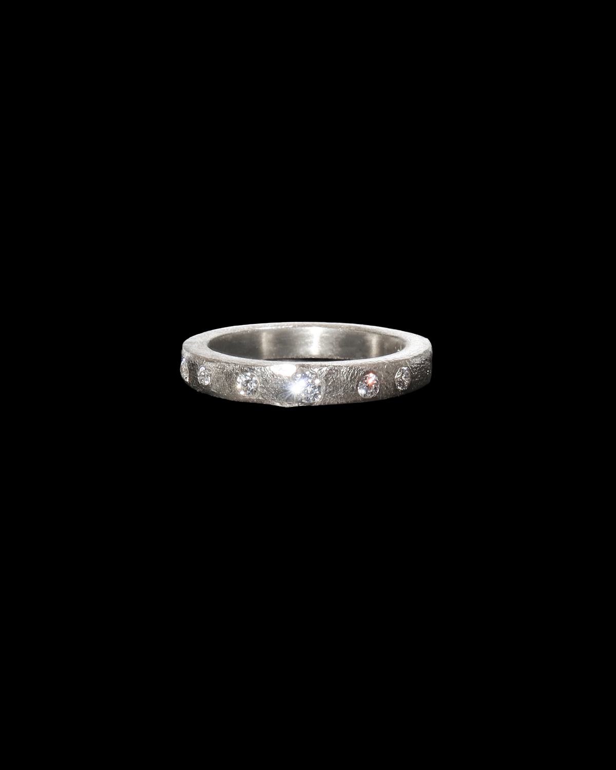 Diamond Moon Ring (Small Band)