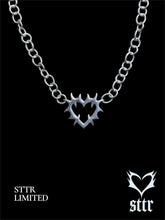Load image into Gallery viewer, Thorny Heart on Handmade Chain

